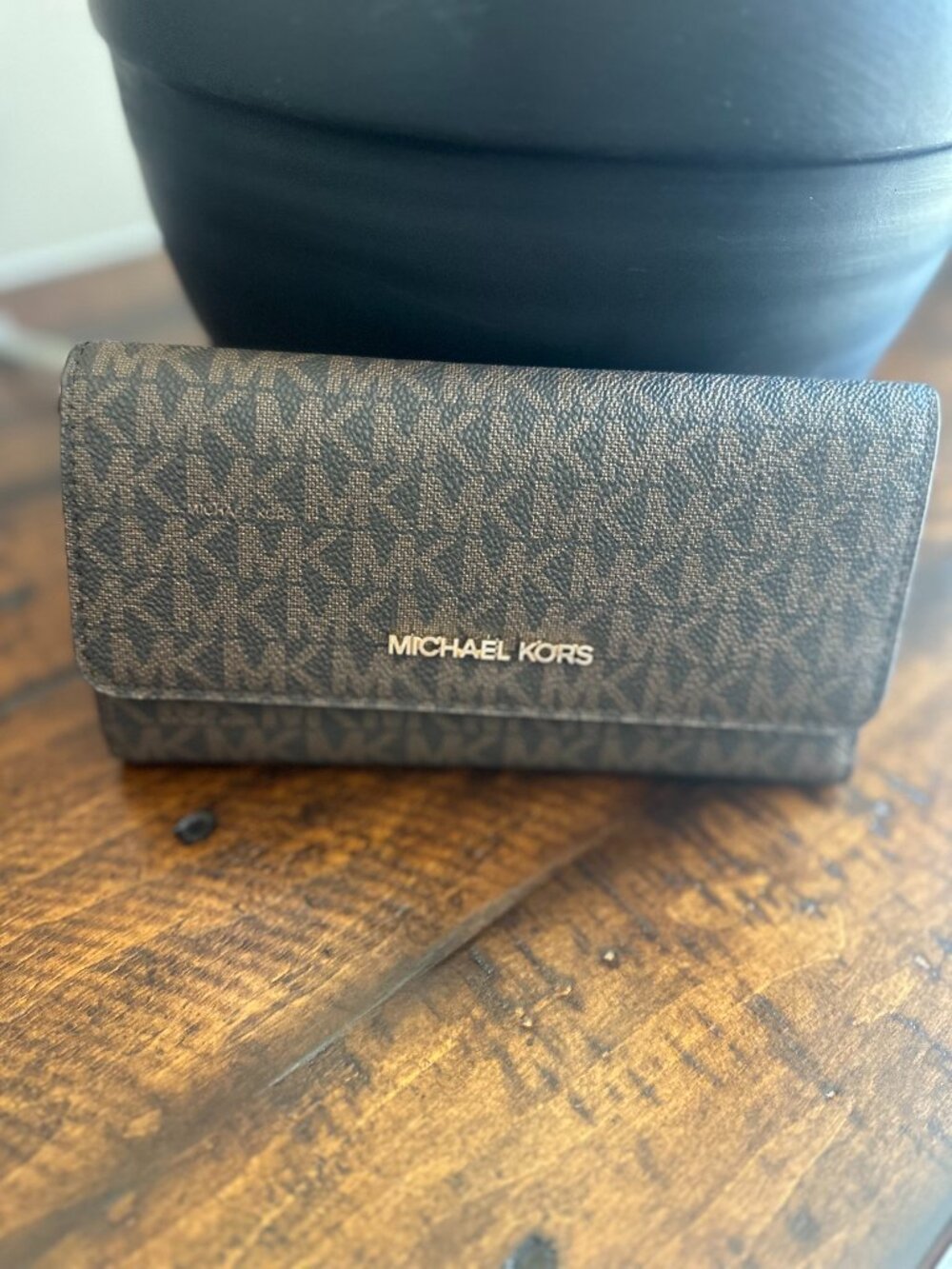 MICHAEL KORS Brown Logo Wallet